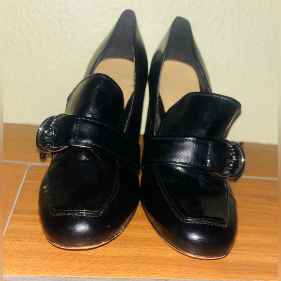 Marc Fisher Caila Black Slip On 3” Heeled Loafer Dress Shoes Size: 8 - Picture 4 of 4